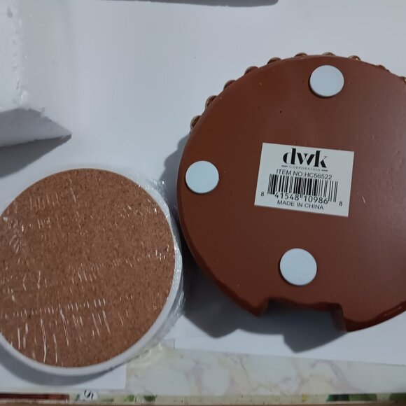 Cowboy Drink Coaster Set Revolver Gun DWK Last Call Saloon 841548109868 - Picture 4 of 4